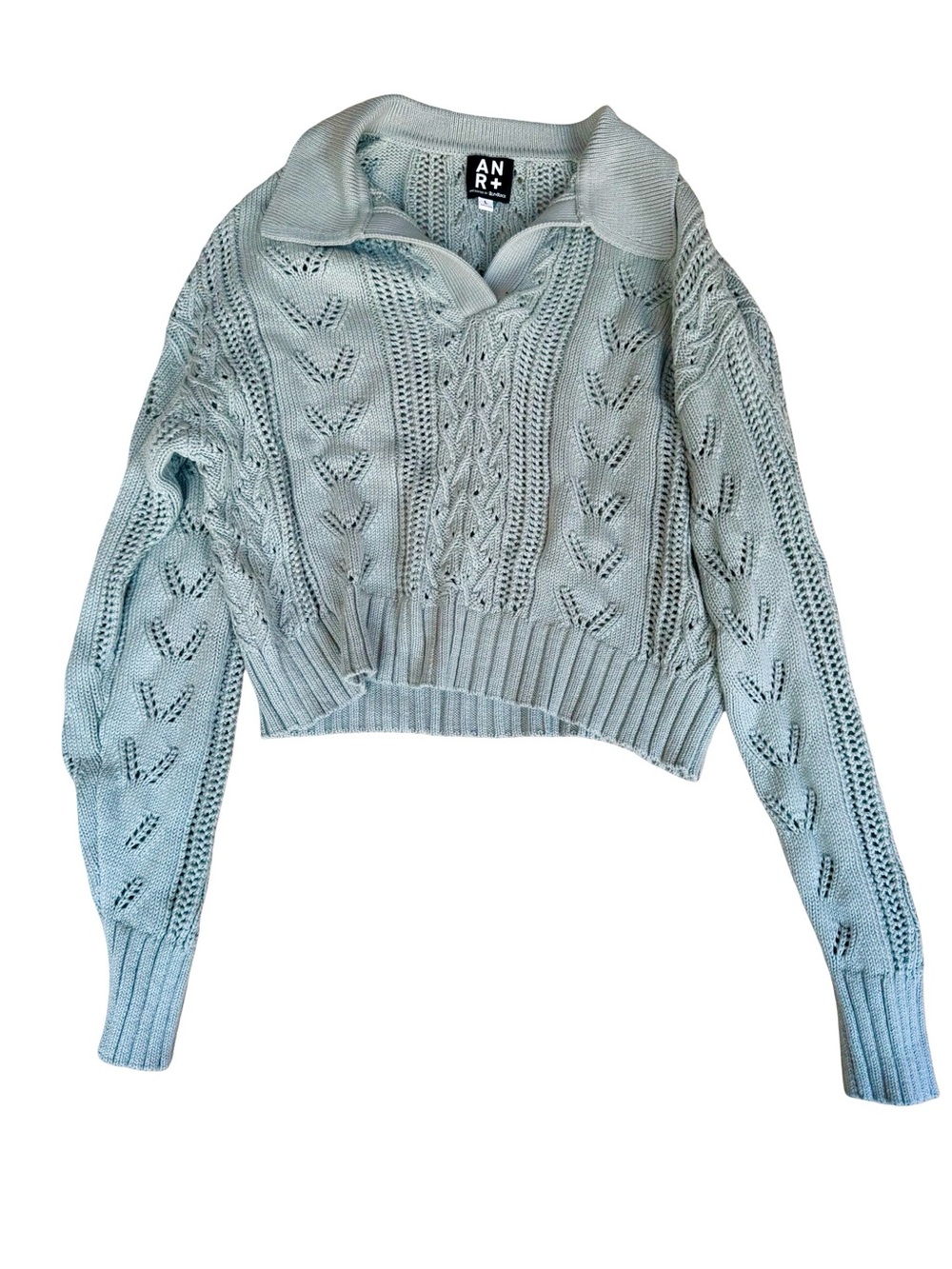Alp-n-Rock Light Green Knit Polo Sweater Size Large